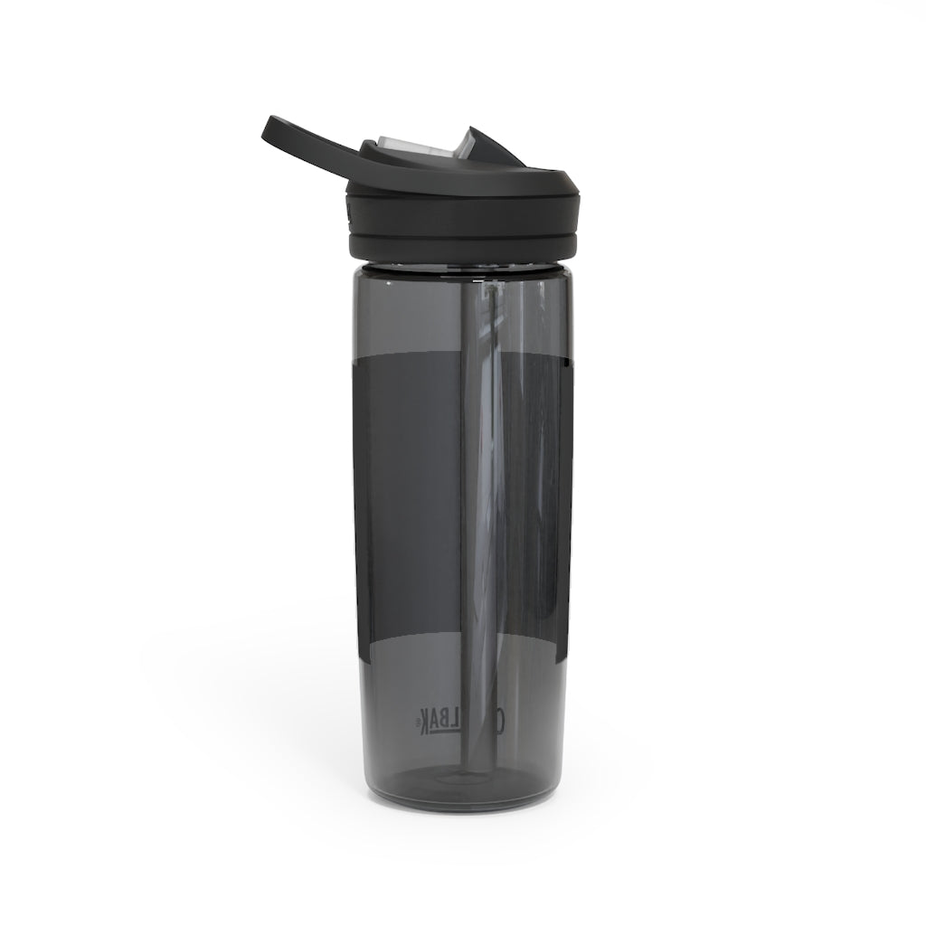 Rocks CamelBak Eddy® Water Bottle in 20oz and 25oz sizes, showcasing its durable Tritan™ material and spill-proof design.